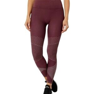 SPANX Large Seamless‎ Moto Leggings Purple Textured Athletic Workout NWT $88